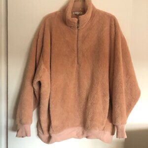 Express Teddy Bear Women's Jacket with Zipper & Pockets Size Large